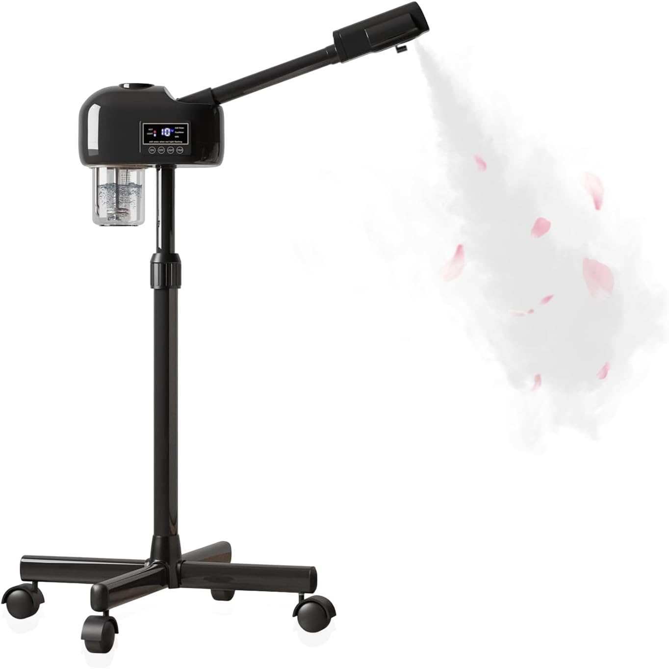 Facial Steamer for Estheticians, Timer Function & Hot Mist, Vaporizador Facial Steamer Professional On Wheels for Home Use & Spa Salon Skin Cleasning