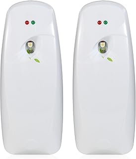 2PCS Automatic Air Freshener Spray Dispenser - Commercial and Home Use - Multiple Time Scent/Mist Release Settings for Room/Restroom Sprayer,Air Freshener not Included,White
