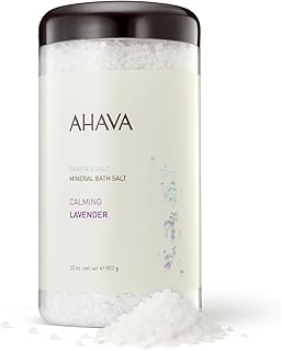 AHAVA Dead Sea Mineral Bath Salt- Intense Relaxation for Body & Mind, Elevates Moisture, Softens & Eases Sore Muscles, Enriched by Exclusive Dead Sea Salt & Osmoter blend, 32 oz