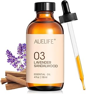 Lavender Sandalwood Essential Oils for Diffusers & Candle Making, 118ml (4 fl oz) Large Bottle, Long Lasting Scent Oil for Home Fragrance, Soap & DIY