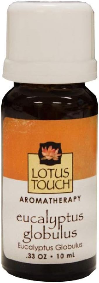 Eucalyptus Globulus Essential Oil by Lotus Touch, 10 ml Bottle - 100% Pure, Therapeutic Grade Single-Note Essential Oil for Aromatherapy - Clearing, Menthol-Like Fragrance - Triple Tested for Purity