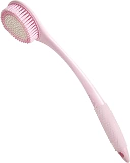 BEDELITE Back Scrubber for Shower, Soft Bath Brush Long Handle for Men & Women(16.4 Inches), Anti Slip Body Scrubber Exfoliator for Cleaning(Pink)