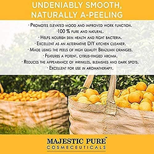 Majestic Pure Brazilian Orange Essential Oil with Clove Leaf Essential Oil - 100% Pure and Natural, Therapeutic Grade Oils – 4 fl oz Each