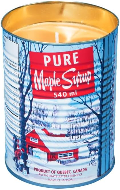 Seracon Handcrafted Maple Syrup Tin Candle, Authentic Maple Scent with Natural Soy Wax & Lead-Free (Cotton Wick)