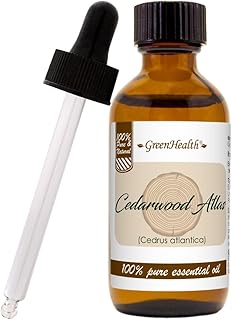 Cedarwood Atlas – 2 fl oz (59 ml) Glass Bottle w/Glass Dropper – 100% Pure Essential Oil – GreenHealth