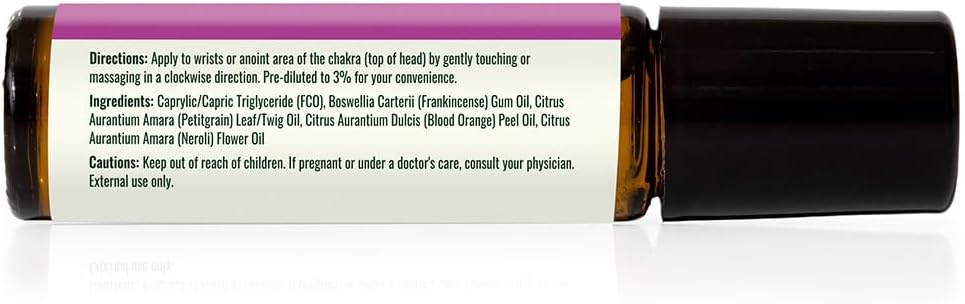 Plant Therapy Chakra 7 Higher Connection (Crown Chakra) Essential Oil Blend Pre-Diluted Roll-On 10 mL (1/3 oz) 100% Pure, Natural Aromatherapy