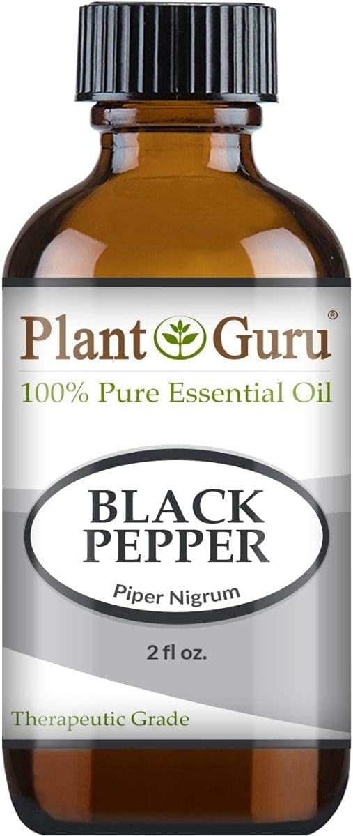 Black Pepper Essential Oil 2 oz Piper Nigrum 100% Pure Undiluted Therapeutic Grade.