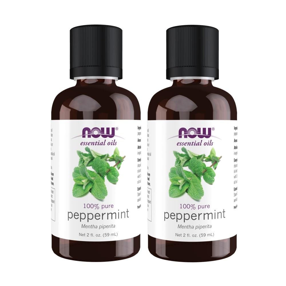 NOW Foods Essential Oils Peppermint, 2 fl oz (Pack of 2)