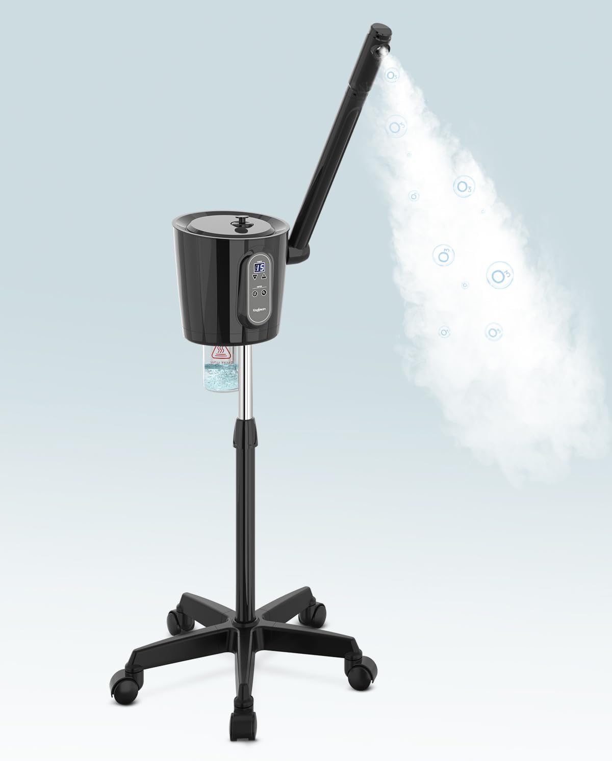 Professional Facial Steamer with Ozone - Ionic Nano Hot Mist Steamer with Large Capacity and 30-Min Timer for Estheticians, Beauty Salons, and Home Skin Care Use