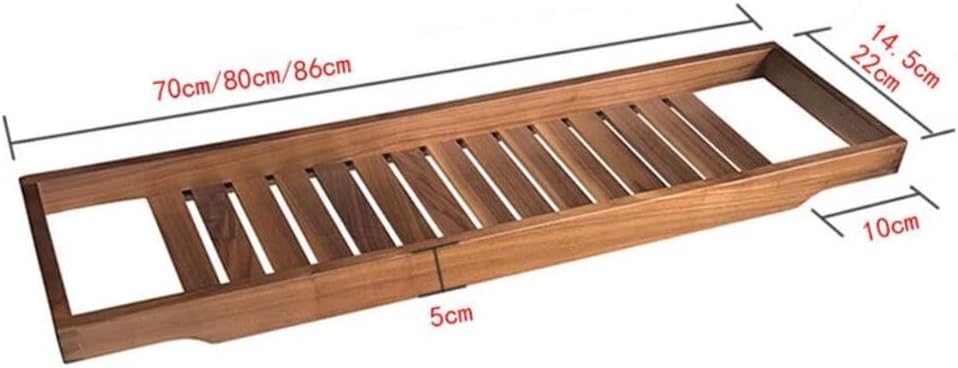 Bathtub Covers,Bathtub Caddy Tray, Hotel Bathtub Soaking Rack, Solid Wood Shower Bathtub Tray Shelf, Bathroom Storage Board,Brown-70x22cm