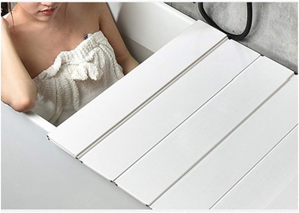 Bathtub Cover, Bathtub Insulation Board Dust-Proof Cover Folding Bathroom Trays for Soaking Tub Bubble Bath Smooth Surface and Seam, 23 Sizes (Color : White, Size : 65cmx95cmx0.6cm) (White 8