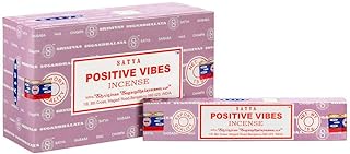 Satya Nag Champa Positive Vibes Incense Sticks, 12 Count