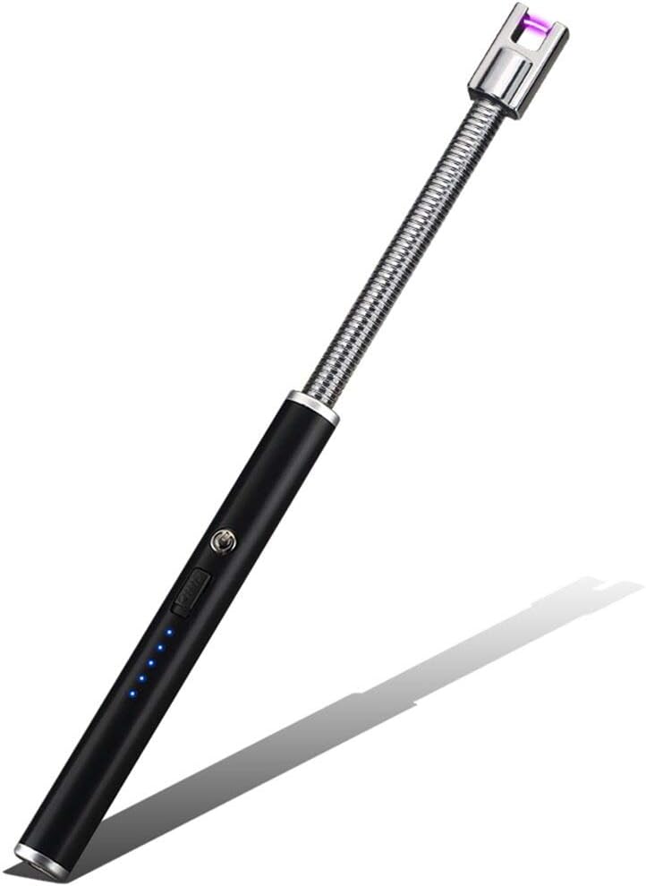 Electric Arc Grill Lighter USB Rechargeable with Flexible Neck - Windproof Fire Starter Great for Grills, Candles & Campfires