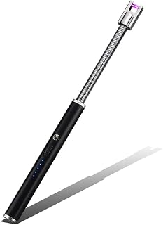 Electric Arc Grill Lighter USB Rechargeable with Flexible Neck - Windproof Fire Starter Great for Grills, Candles & Campfires