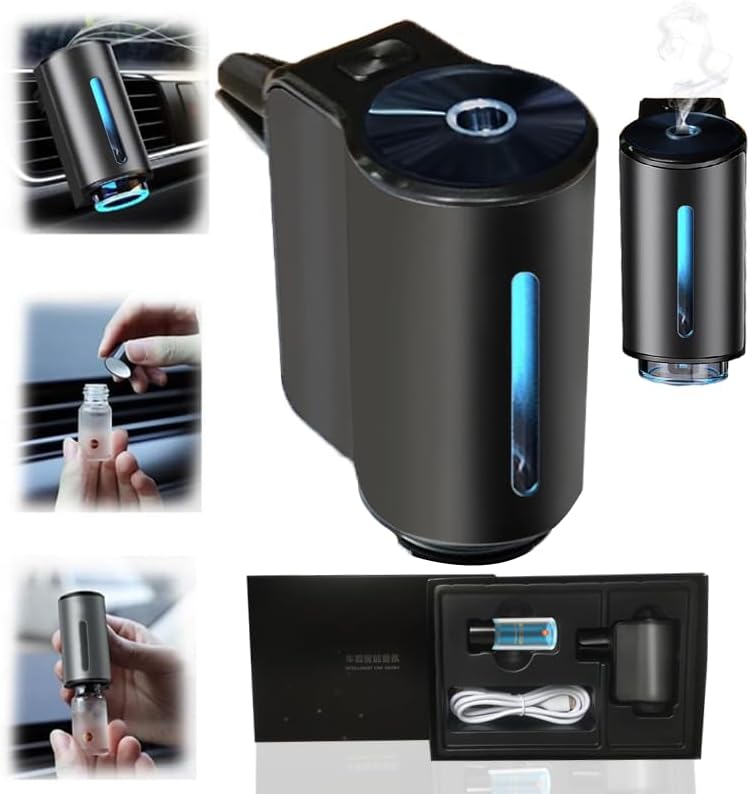 Smart Car Air Freshener, Aromatizante Para Carro, Smart Car Air Freshener Diffuser with Three Adjustable Intensity Levels (1Pc Cologne Oil + Diffuser)