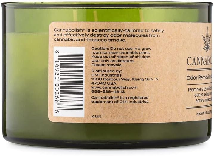 Cannabolish Odor Removing 3-Wick Candle, 16 oz