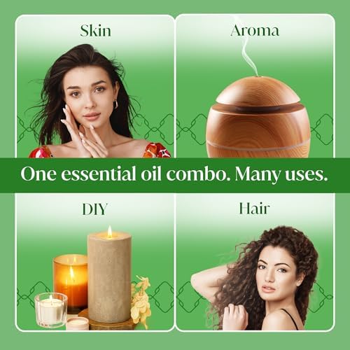 Siva Lemongrass and Lavender Essential Oil 4oz Bundle Super Saver Combo – Premium Grade Value Set for Aromatherapy, Skincare and Haircare