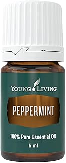Young Living Peppermint Essential Oil | 5 ml | Refreshing Mint Aroma for Invigoration, Soothing Comfort, & Cognitive Clarity | Perfect for Diffusion, Topical Use, & Massage