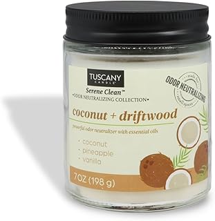 Tuscany Candle Coconut + Driftwood Scented Odor Neutralizing Candle, 7 oz - Serene Clean™ Collection