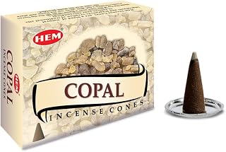 HEM Copal Incense Cones – Pack of 120 Cones (10 Boxes) – Natural Long-Lasting Aroma for Aromatherapy, Cleansing, Stress Relief & Home Fragrance