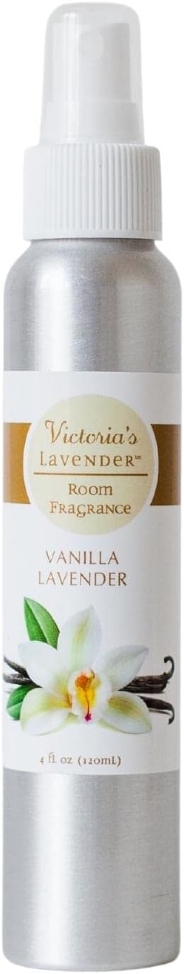 Victoria's Lavender Room Fragrance Spray - Air Freshener & Odor Eliminator - Vanilla Lavender Spray - Luxury Essential Oil Scent for Home & Bathroom - Aromatherapy Relaxation - 1 Pack, 4 fl oz