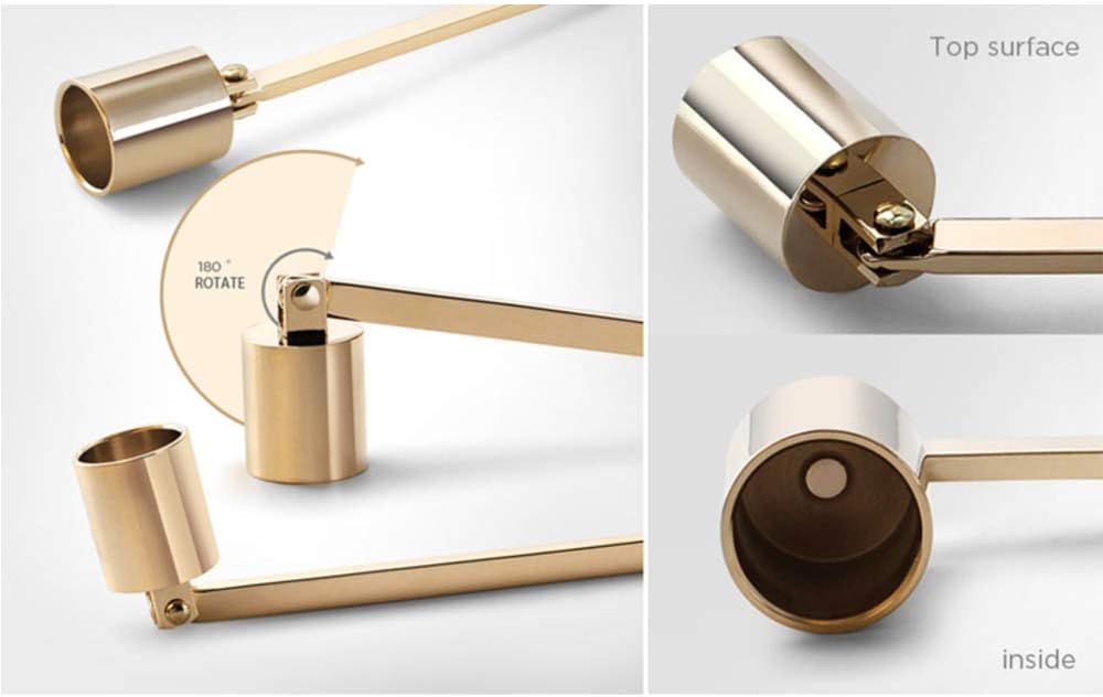 GAKA Candle Snuffer Accessory Gold for Putting Out Extinguish Candle Wicks Flame,Cylindrical Shape