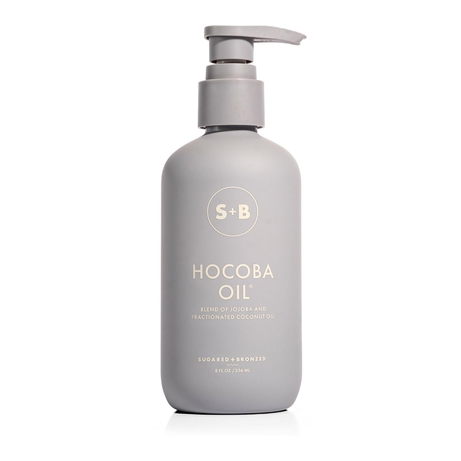SUGARED + BRONZED Hocoba Oil, Hydrating Daily Body Oil With Jojoba Oil and Coconut Oil, Lightweight, Non Greasy Formula, Two-Ingredient Clean Skin Care, Suitable for All Skin Types, Vegan, 8 Fl Oz