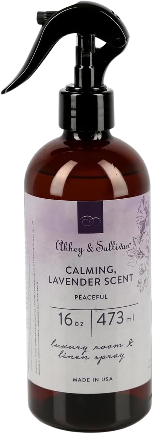 Abbey & Sullivan Odor Eliminating and Refreshing Linen and Room Spray, Peaceful, 16 oz