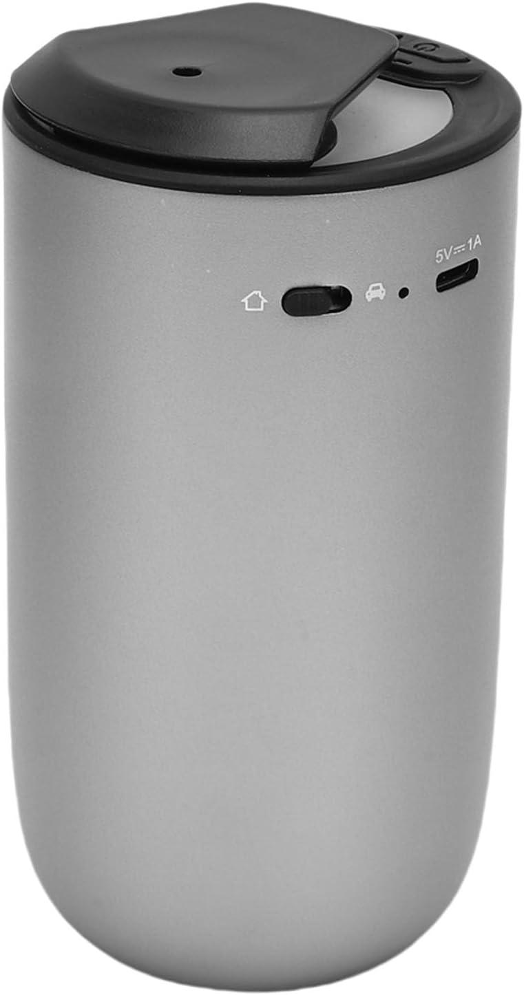 GOWENIC Waterless Essential Oil Diffuser, Aluminum Alloy Portable Aromatherapy Diffuser, Low Noise Leak Proof for Car Home Office, 15ml Essential Oil for Car Travel (Ti Silver)