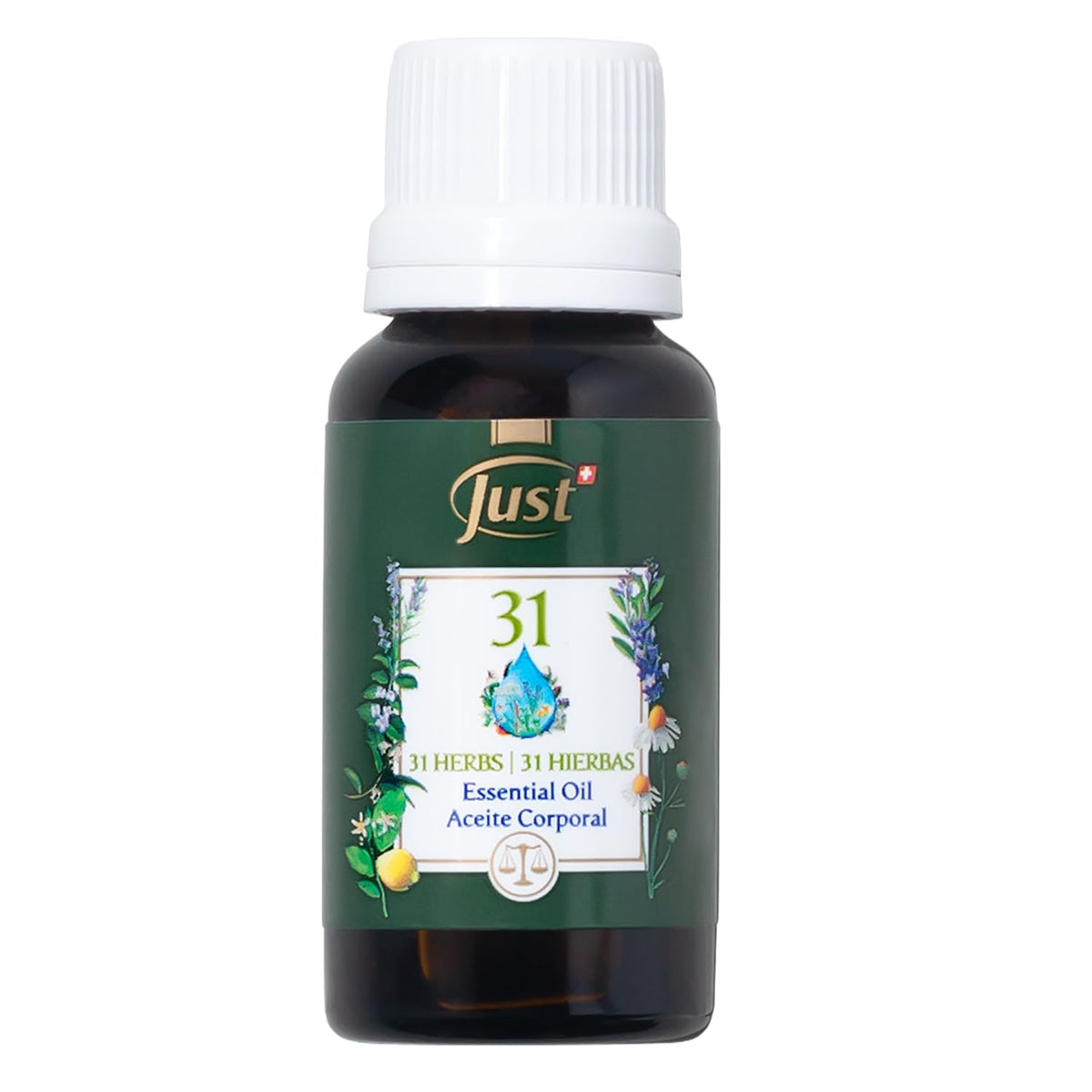 Swiss Just - Oil 31-20ml Bottle - Essential Oil Blend - Ideal for Massage