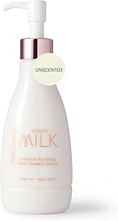 Josie Maran Argan Milk Body Serum - Nourishing Body Milk Enriched with Argan Oil to Deeply Hydrate Skin - Enriched with Pineapple Enzymes to Gently Exfoliate- Juicy Fruits (13.4 Oz)