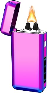 YOZWOO Electric Lighter Type-C Rechargeable Lighters Plasma Lighter High Power Flame Arc Lighters Windproof Electronic Lightre with Smart Chip for Candles, Incense with High-Grade Gift Box(Ice Colour)