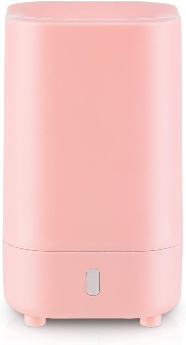 Serene House Ultrasonic Ranger Aromatherapy Essential Oil Cool Mist Diffuser – USB-Powered, Travel-Size Diffuser with Automatic Shut-Off – Pink, 60ml