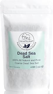 Natural Elephant Dead Sea Bath Salt | 4oz Trial Size | 100% Natural and Pure | Coarse Grain | Ideal for Baths and Soaks