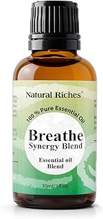 Natural Riches Breathe Essential Oil Blend Breathe Easy with Peppermint Eucalyptus Tea Tree Lemon Cardamom Pine Needle Essential Oils - 30 ml