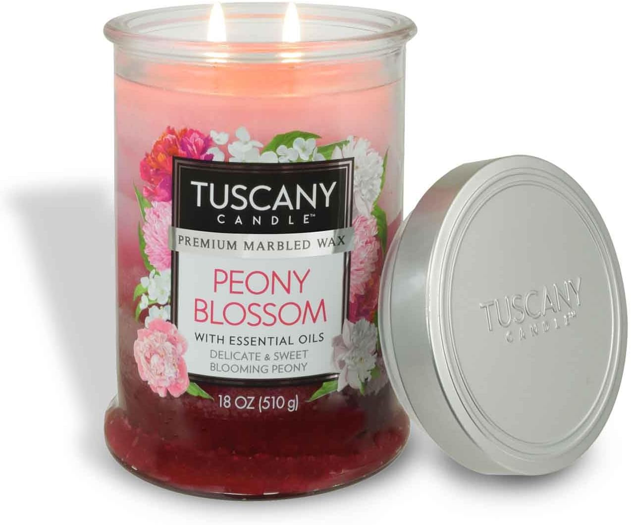 Tuscany Candle Peony Blossom: Peony & Rose Scented Candle, 18 oz