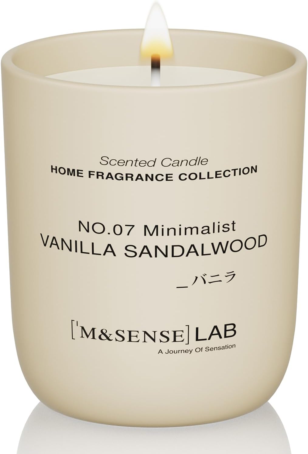 M&SENSE Natural Soy Candle| Vanilla Sandalwood | 5.3 oz | Mini Spring Scented Candles for Relaxation,Meditation, Home Décor | for Bedroom, Office, Party Small