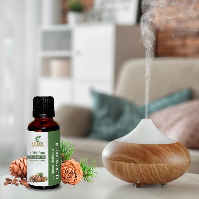 Cedar Wood Oil -(Juniperus Virginiana)- Essential Oil 100% Pure Natural Undiluted Uncut Therapeutic Grade Oil 0.16 Fl.OZ