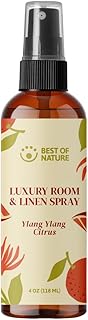 Best of Nature Luxury Room & Linen Spray – All-Natural Essential Oil Air Freshener for Home, Bedroom, Bathroom & Linens – Plant-Based, Family-Safe, Relaxing Aromatherapy Mist (Ylang Ylang Citrus)
