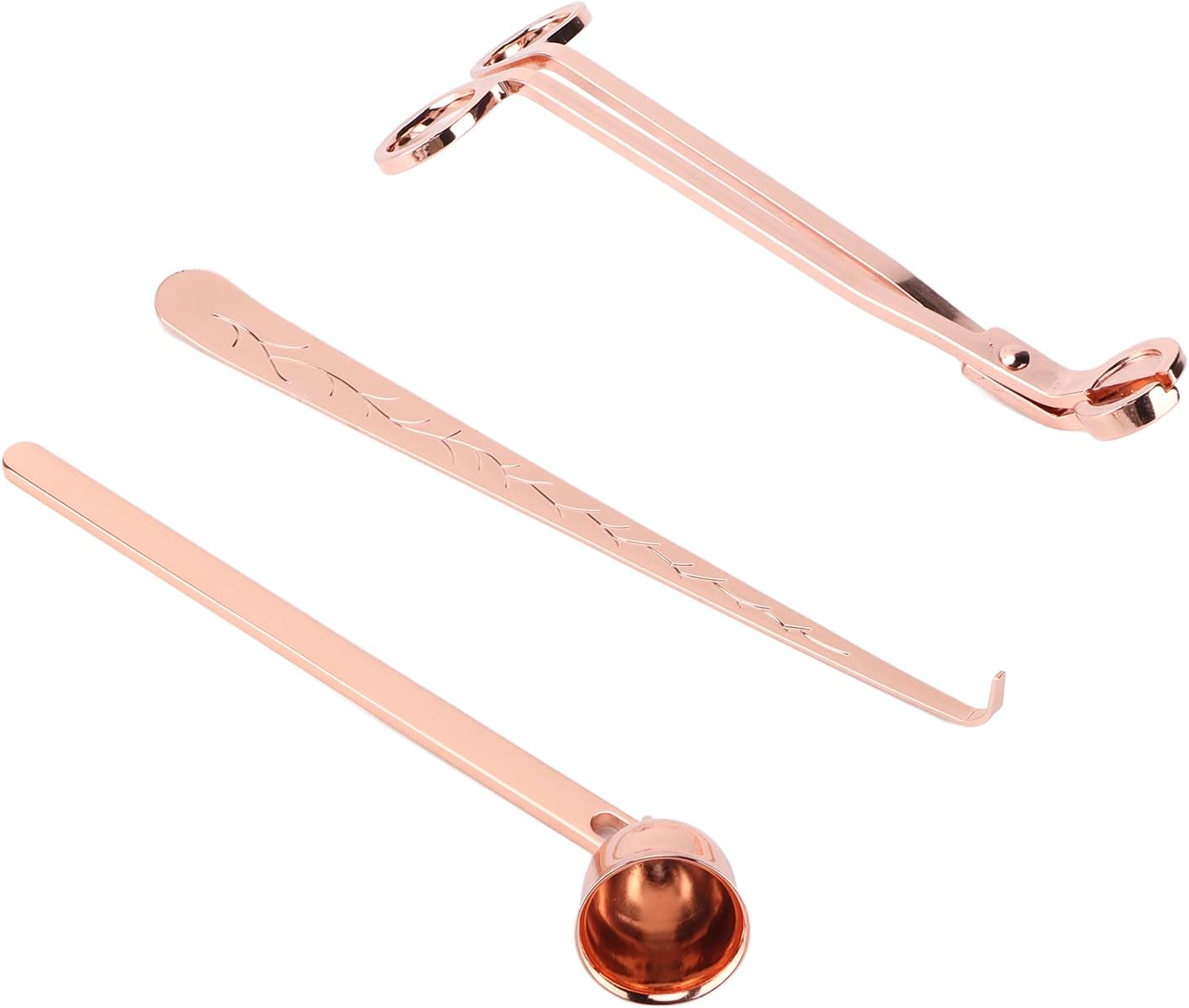 3Pcs Wick Trimmer Set, Candle Accessories Kit with Wick Dipper and Snuffer, Stainless Steel Candle Wick Scissors for Home Decor, Aromatherapy Candles, for Christmas Va