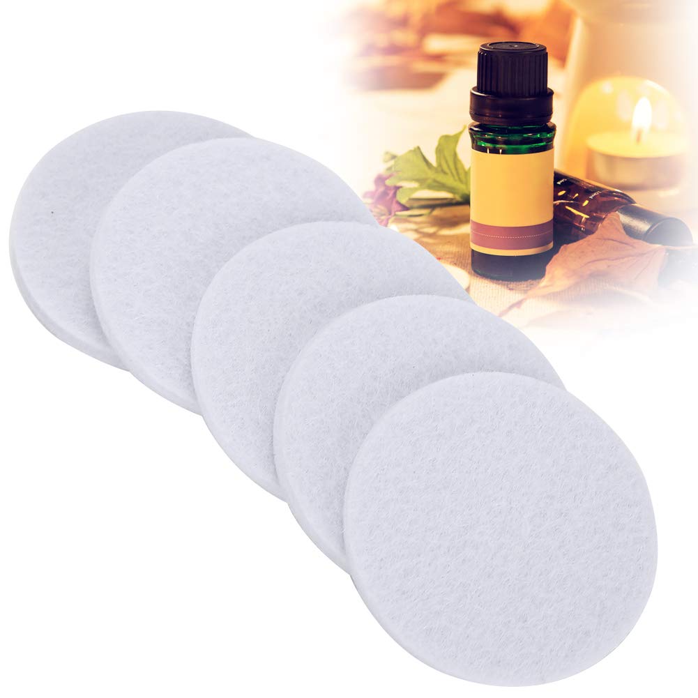 5PCS Aromatherapy Cotton Pads, Portable Essential Oil Diffuser Round Essential Oil Refill Pads Reusable Aroma Therapy Pads for Bathroom, Office, Bedroom and Other Places