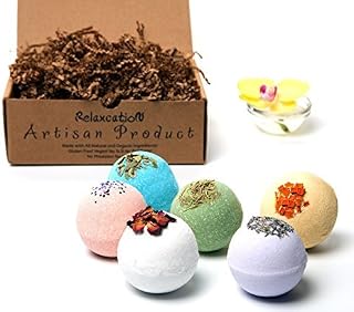 Organic Bath Bombs Gift Set for Women - All Natural with Bath Dead Sea, Epsom and Himalayan Salts, Apricot Oil - Best Gift Idea for Her, Mom, Wife, Mother, Grandma, Girlfriend, Sisters