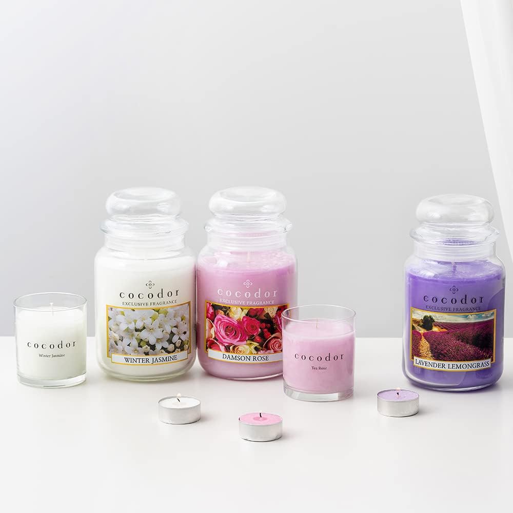 COCODOR Scented Tealight Candles/Winter Jasmine / 25 Pack / 4-5 Hour Extended Burn Time/Made in Italy, Cotton Wick, Scented Home Deco, Fragrance, Mother's Day