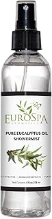 EuroSpa Aromatics Pure Eucalyptus Oil ShowerMist and Steam Room Spray, All-Natural Premium Aromatherapy Essential Oils - Pure Eucalyptus, 8oz