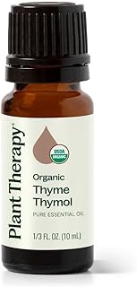 Plant Therapy Thyme Thymol Organic Essential Oil 10 mL (1/3 oz) 100% Pure, Undiluted, Powerful Warm-Herbaceous Scent