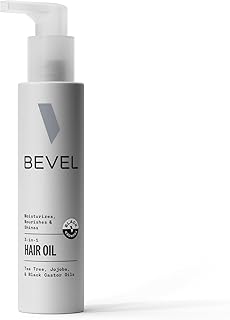 Bevel Essentials 3-in-1 Hair & Scalp Styling Oil for Curly Hair with Tea Tree Oil, Jojoba Oil, and Jamaican Black Castor Oil, 3.4 fl oz (Packaging May Vary)