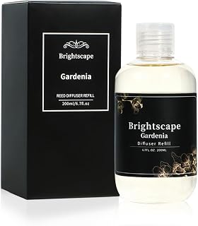 Gardenia Reed Diffuser Refill Oil (200ml / 6.7 fl.oz) – Premium Long-Lasting Floral Home Fragrance – Aromatherapy Scent Refill for Living Room, Bathroom & Office