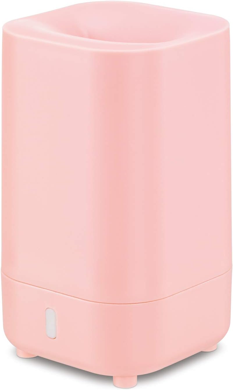Serene House Ultrasonic Ranger Aromatherapy Essential Oil Cool Mist Diffuser – USB-Powered, Travel-Size Diffuser with Automatic Shut-Off – Pink, 60ml