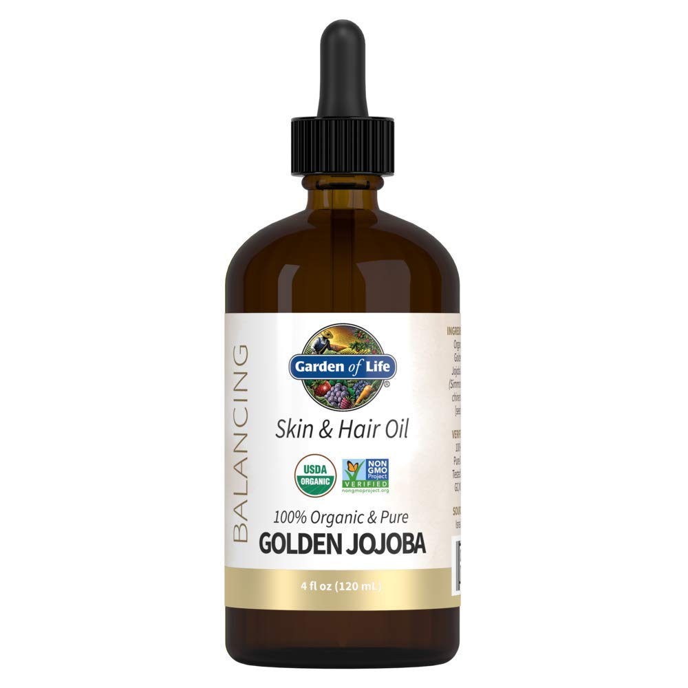 Garden of Life Jojoba Oil 100% Organic & Pure Golden Jojoba Oil for Hair