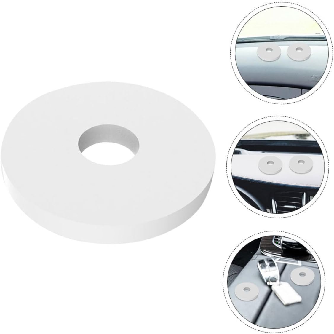 Healifty 12Pcs Hollow Round Aromatherapy Refill Pads for Car Diffuser Mixed Scents 1.65In Car Air Freshener Replacement for Home Auto Relaxing Environment